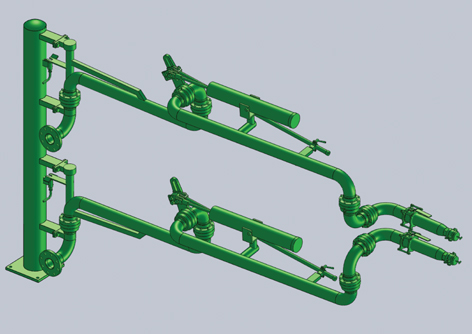 貴州貴陽市客戶定制采購的AL2543型汽車底部裝卸鶴管(液氨鶴管）已發(fā)往使用現(xiàn)場(chǎng)(1)